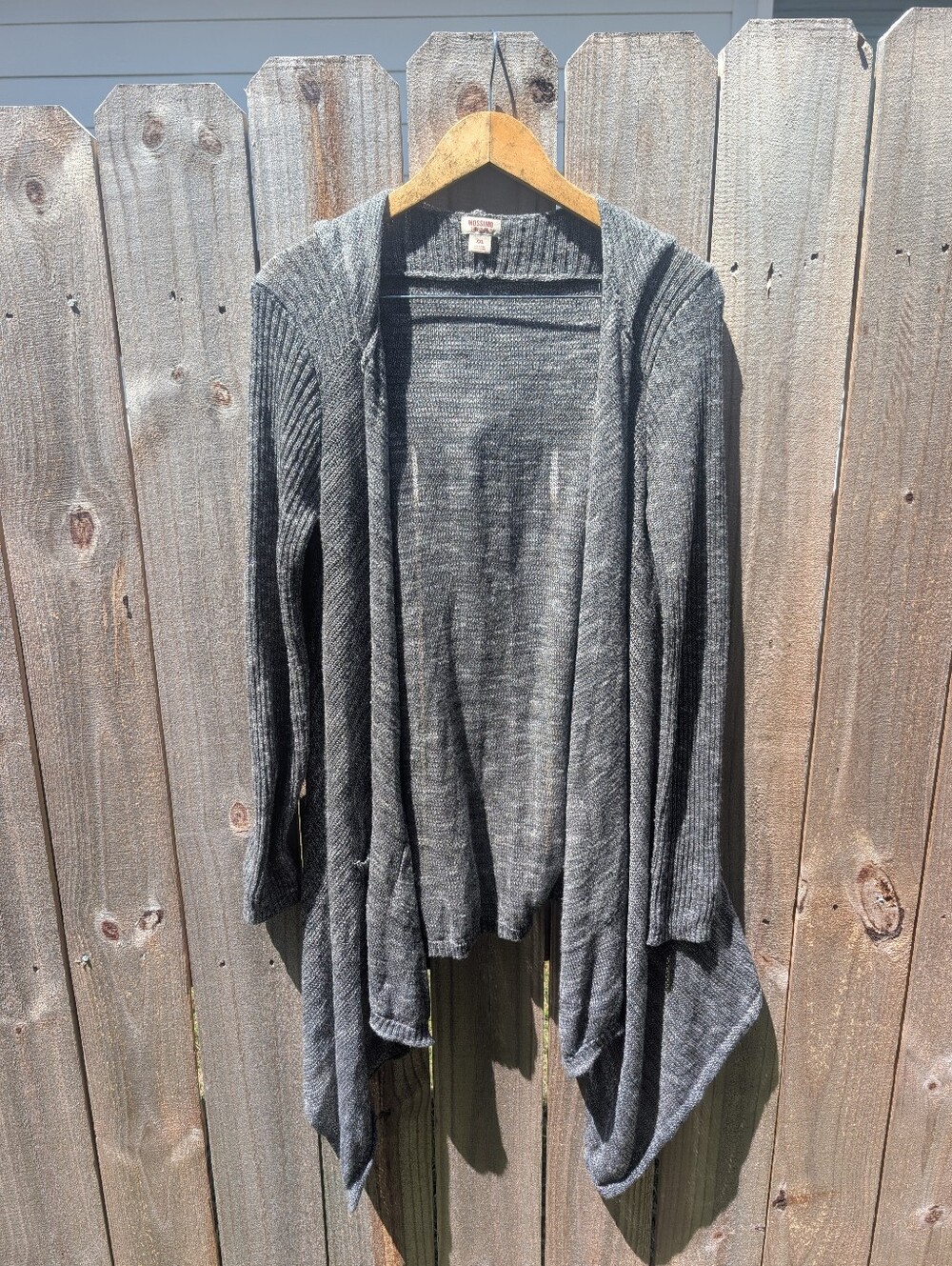 Mossimo Cardigan Size XXL Gray Hoodie Pockets Knit Cozy Fall Lightweight Boho